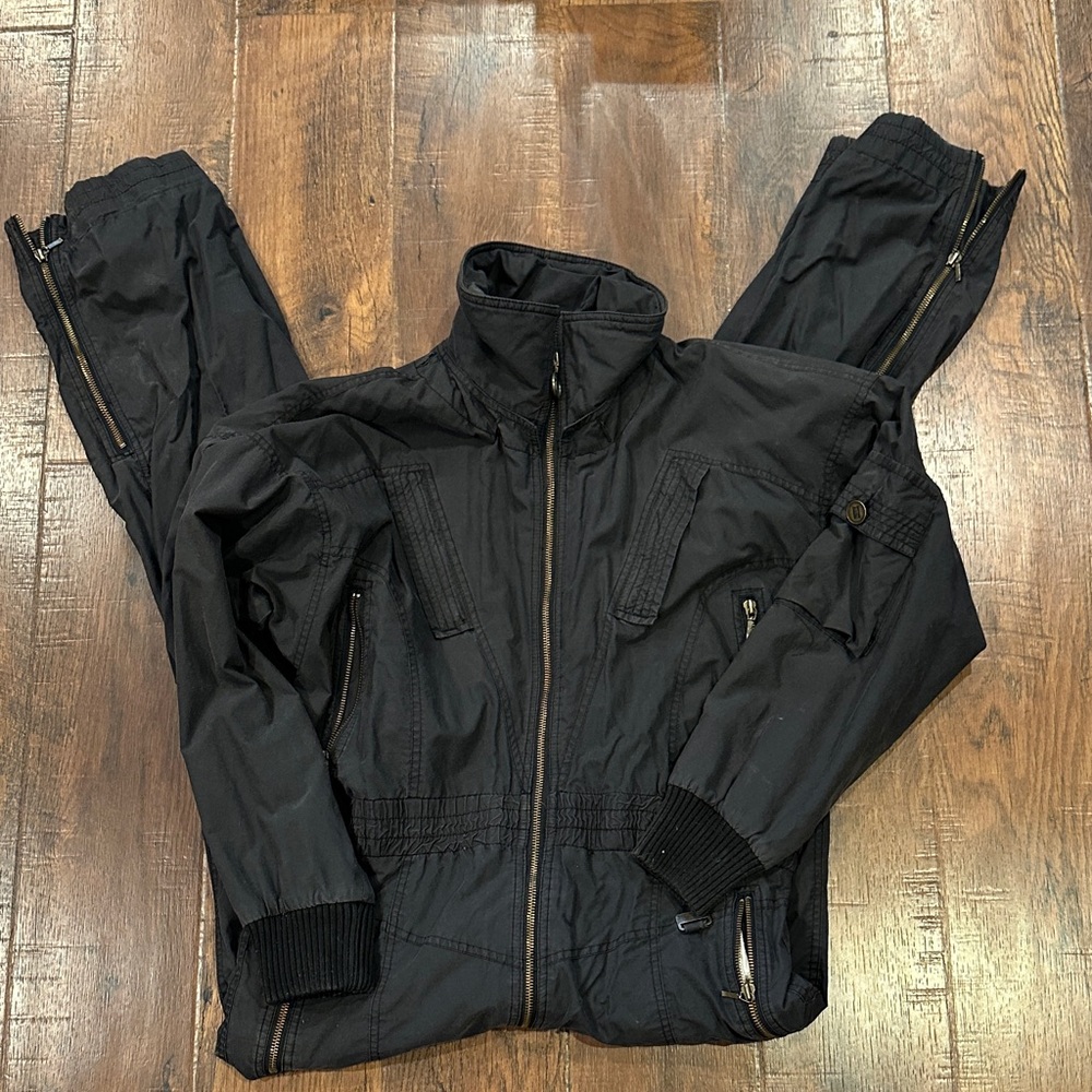 womens vintage black winter/snow/ski suit
